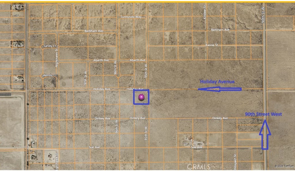 DONT MISS OUT!!! 2.5 ACRES RIGHT OFF OF 95TH ST. WEST AND HOLIDAY AVE. Not far from Rosamond Blvd. Bring your toys, your animals or your RV!