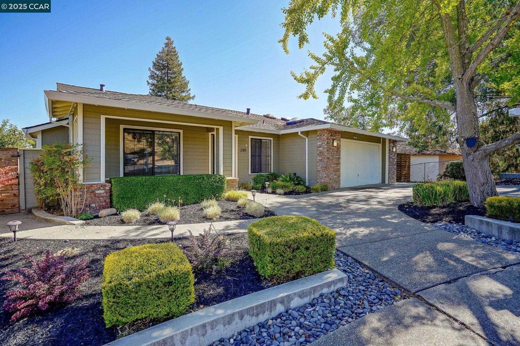 Spacious SINGLE LEVEL Classic Rancher with Contemporary FLAIR! Great home! Great condition! Great Location & floor plan ! AND Gorgeous! 3++ bedrooms, 2 full Baths, Formal Living( built in cabinetry n alcove 4 TV) & Extra Large Vaulted Formal Dining Room! Familyroom/Kitchen Combo, High vaulted ceilings , Floor2 ceiling Fireplace w/ hearth, beautiful Provenza flooring. Kitchen features: granite counters, SS appliances, breakfast bar AND nook. Spacious primary suite w/Den AND Niche! 2 car garage, Tons of storage AND additional play area/storage in attic garage(access via pull down ladder) Must see must sell!