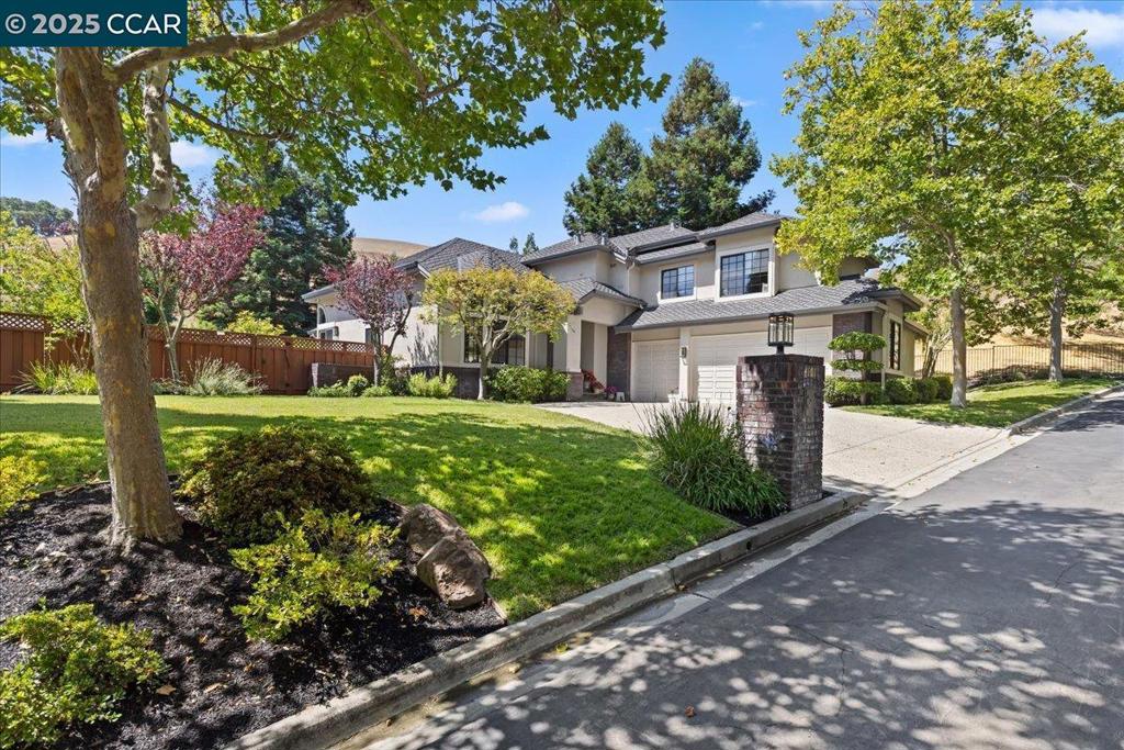 Remodeled and upgraded Blackhawk Country Club jewel on one of the largest homesites in the Fox Creek area. BRAND NEW ROOF IN JULY, 2025. Luxurious main floor primary suite with sitting area, fireplace, and professionally designed, expansive walk-in closet. Remodeled entertainer's kitchen w/enormous granite center island, bar seating, floor to ceiling cabinets many with pull-out drawers, Sub-Zero fridge and separate wine refrigerator, all bathed in sunlight. Gathering room, open to the kitchen, with custom fireplace flanked by built-in bookcases and cabinets. Stunning marble half bath. Second level large office/library with three walls of custom built-in cabinets, (does not have a closet), bookcases, file drawers, Two secondary bedrooms with custom closets. Fifth bedroom with cabinets, bookcases, desk (does not have a closet) could also function as a bonus room. Remodeled upper level full bathroom with marble counters, double sinks, sconces and tub/shower. Custom lighting throughout the interior of the home. Pool, spa, gazebo, and patio for outdoor entertaining. Full 3-car garage with built-in storage cabinets. Manicured landscaping on .39 acres of peaceful tranquility. Highly rated San Ramon Valley Unified School District schools.