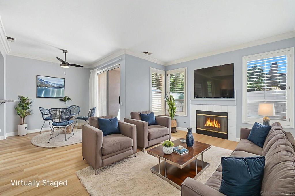 Beautiful 2 Bedroom 2.5 Bathroom condo featuring new floors, fresh paint, amazing granite countertops, ss appliances, crown molding, and a private yard. 1 Car garage, low HOA, FHA/VA approved. Community has pool and park, and is also very conveniently located near shopping, freeway, and schools.