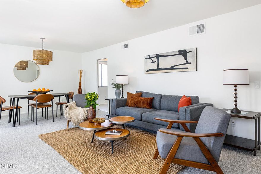 Updated two-bedroom, two-bath home with large balcony and laundry hookups just 1.5 blocks from Caltech! Located in the Warwick, a classic Pasadena condominium community where the front door is less than 400 feet from beloved Pie 'n Burger, this unit is just around the corner from the South Lake Avenue shopping and dining district. Inside this quiet and secure complex, unit 201 features a freshly remodeled interior with just-installed HVAC, updated electrical panel, fresh Berber carpeting. Spacious living and dining areas open to a large private patio - perfect for morning coffee, with sun enough for balcony gardening! The kitchen with western exposure offers natural light, clean white finishes, plenty of storage PLUS in-unit washer/dryer hookups for everyday ease. Two bedrooms are generously sized with tastefully updated bathrooms featuring clean, contemporary touches. Combining comfort and convenience in one of Pasadena's favorite neighborhoods, this unit offers easy access to transportation and also includes two side-by-side covered parking spots. With its prime location near Caltech, The Huntington Library and Gardens, and some of Pasadena's best shops and restaurants, this stylish home offers a rare blend of classic character and modern livability.