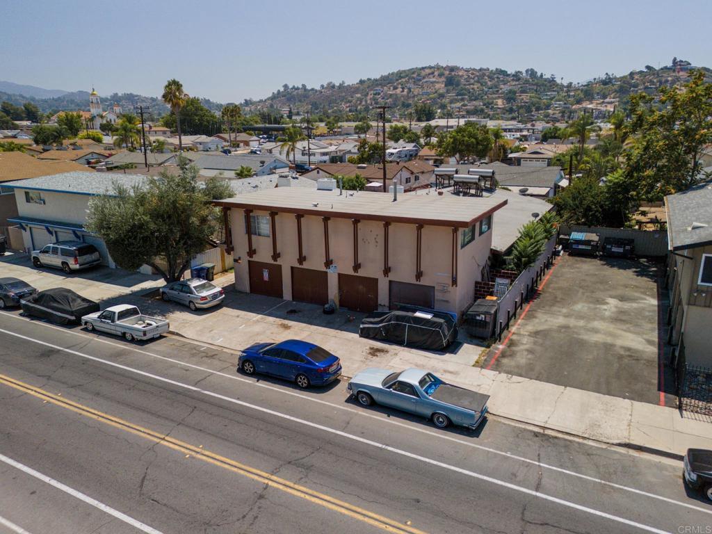 Great Investment Opportunity! Upside on rental income. The property has 3 first floor units with a fourth unit upstairs with each unit over 950 sq. ft. Each unit has a 1 car garage, one parking spot and has on site laundry room in back of property. Each unit has 2 bedrooms, 1 full bath. Located near the heart of downtown El Cajon. Plenty of parking for all residents & guests.