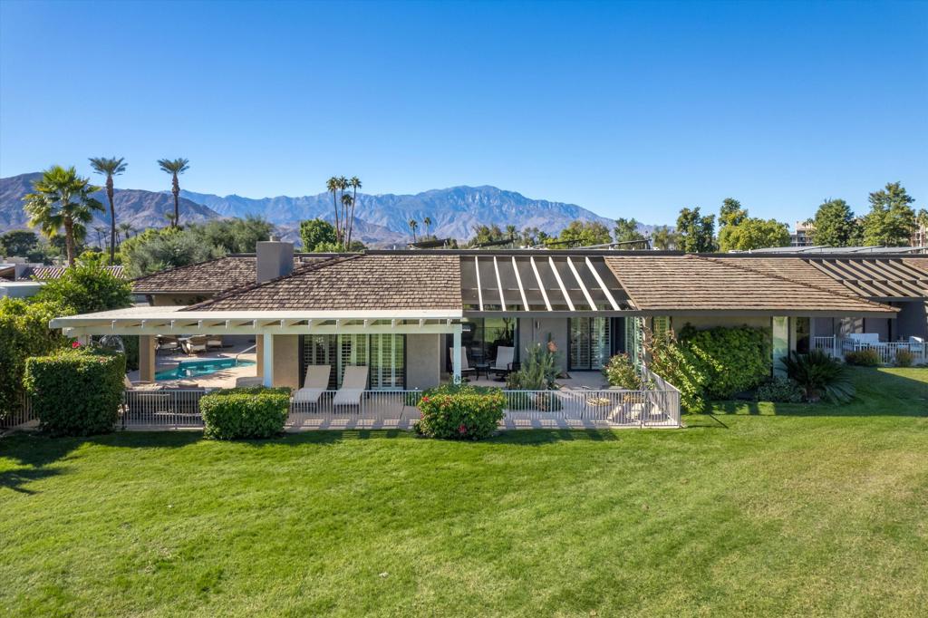 This charming home is move-in ready so pack your bags and enjoy all that the desert has to offer! Remodeled tastefully and immaculately kept, you won't want to miss this opportunity!This property features large format tile flooring in the living areas, updated carpet in the bedrooms and shutters throughout. The kitchen is light and bright with a cheery feel overlooking the pool and patio. The primary bedroom features a new walk in custom closet, while the primary bath has a large walk in shower and quartz countertops. A four hole putting green off of the 2nd and 3rd bedrooms is a fun way to keep yourself entertained when not on the golf course. The wrap around patio overlooks an expansive greenbelt for peaceful and serene relaxation or dining. Leased solar, newer windows and doors makes this home highly energy efficient. Situated in the heart of Rancho Mirage, The Springs offers you a very active lifestyle of golf, tennis or pickle ball. The beautifully remodeled clubhouse plays host to numerous social events throughout the year. Make your appointment today! The Springs is where you belong!