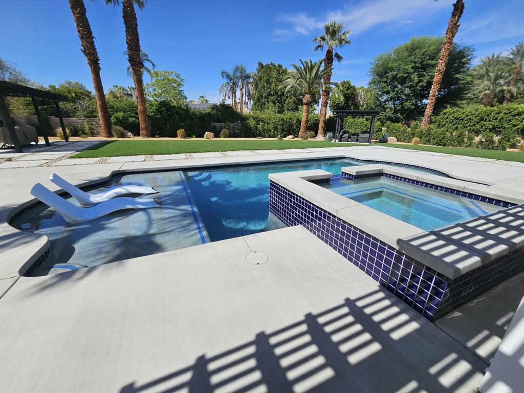 This magnificent seasonal property is turnkey furnished and ready for your next desert get-away! This lovely 3 bedroom, 2 bath home is beautifully furnished with high-end decor for anyone demanding more than a typical rental. These homeowners are VERY meticulous, and it shows in this awesome property, inside and out! The backyard paradise is huge, with a sparkling salt-water pool and spa, and outside shower. Enjoy bar-b-queuing and alfresco dining, along with lawn games. There are many sitting areas to watch the beautiful desert sunsets and then enjoy the glowing fire pit. Upscale Rancho Mirage and El Paseo shopping and fine dining are just around the corner along with casual dining, and happy hour fun! Then there's the whole rest of the Coachella Valley to explore! Golf, tennis, hiking, biking, parks, museums, The Living Desert Zoo, The Palm Springs Tram, casinos, the Acrisure Arena, the list goes on. Come experience the good life! Pricing:August - October 2025:$6,000/MonthNovember - December 2025:$10,000/MonthJanuary 2026 - April 2026: $12,000/MonthSecurity Deposit: $5000,Cleaning Fee: $350, Utilities are capped at $200/Mo.