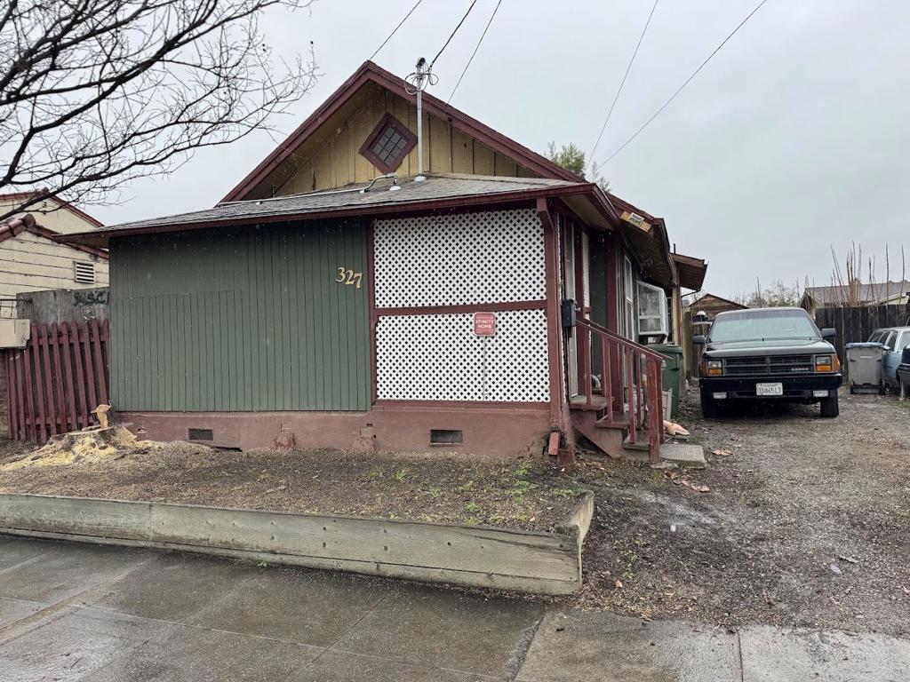Ideal ADU to be built on the back of the property. The interior of the house was remodeled 12 years ago. It has 3 bedrooms, 1 bath and a living room. Washer and dryer located in the kitchen. It has been rented without vacancy. Seller has not been inside of the property. Tenant will be vacated in 60 days.