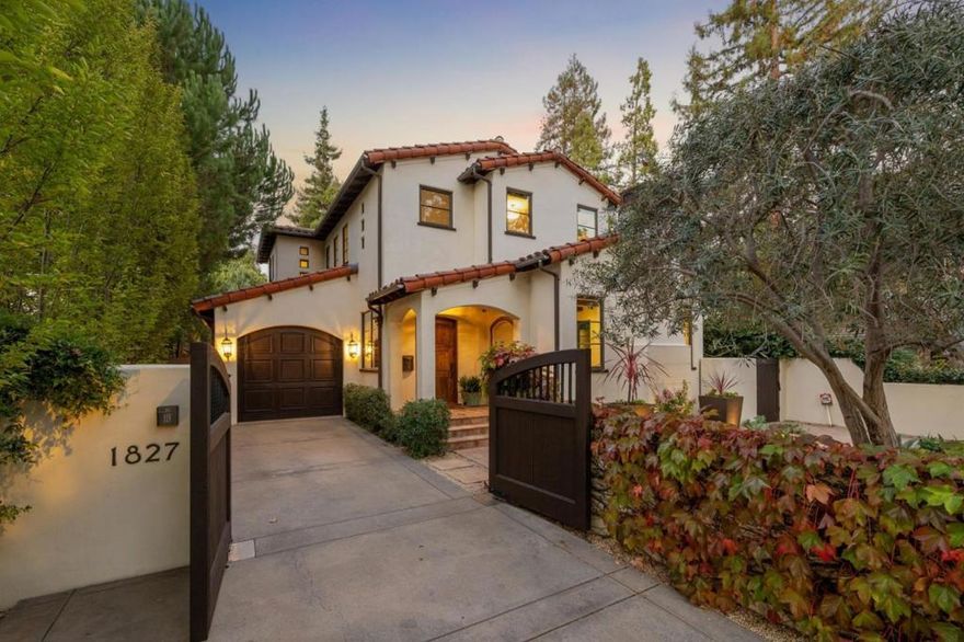 Blending timeless European charm with modern craftsmanship, this exceptional custom residence by Northwall Builders defines refined living in desirable Old Palo Alto. Spanning three levels, the home is surrounded by beautifully landscaped gardens with a sparkling pool and spa, creating a true private retreat. Thoughtful details abound from reclaimed wood beams and roof tiles to wide-plank walnut floors, soaring ceilings, and expansive windows that fill every room with natural light. The intuitive floor plan offers effortless flow for relaxation, entertaining and everyday living. Ideally located on one of Old Palo Alto's most sought-after streets, the home is just moments from downtown, California Ave shopping and dining, Stanford University, and top-rated schools including Walter Hays Elementary, Greene Middle and Palo Alto High.