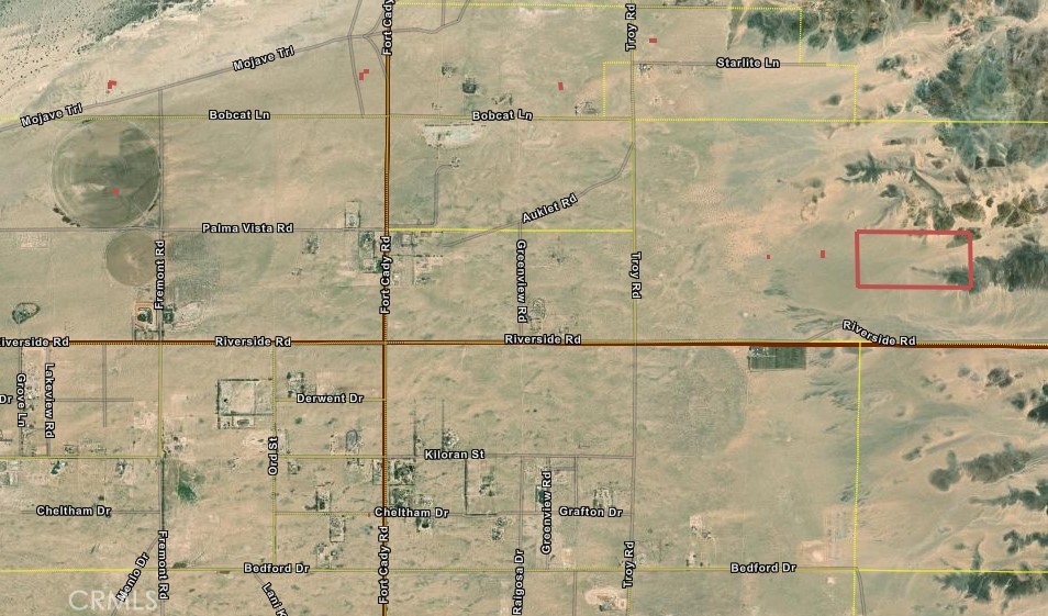 80 Acre Parcel NE of Newberry Springs between I15 & I40. (Legal Description: N 1/2 SW 1/4 SEC 33 TP 10N R 4E EX MNL RTS RESERVATION OF RECORD 80 AC). Many possible uses. Buyer and buyer's agents to perform all necessary due diligence as to potential uses or restrictions.