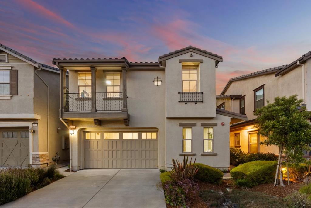 Built in 2015, this stunning 2-story family home is located in Crestview Estates, a semi-private community along Daly Citys scenic coastal ridge. W/ 5 beds & 3 baths, the open floor plan is thoughtfully designed for modern living & effortless entertaining. The sleek kitchen features granite countertops, rich wood cabinetry, & built-in stainless steel appliances, all centered around a spacious island w/ pendant lighting. Enjoy a formal dining room & a welcoming living room w/ a cozy fireplace. A versatile ground-floor room, complete w/ a custom library wall bed, can easily serve as a home office, guest room, or in-law space. Upstairs, retreat to the luxurious master suite, boasting a soaking tub, separate shower, & a large walk-in closet. Additional highlights include custom Hunter Douglas blinds, recessed lighting, alarm system, dual-pane windows, & a technology panel in the master closet. The professionally landscaped backyard showcases a custom slate patio, creating the perfect setting for relaxation or outdoor gatherings. Ideally situated near Serramonte shopping & dining, just 10mins from San Francisco, w/ convenient access to beach, hwy 280, 1, & 35. This home combines elegance, comfort, & convenience.
