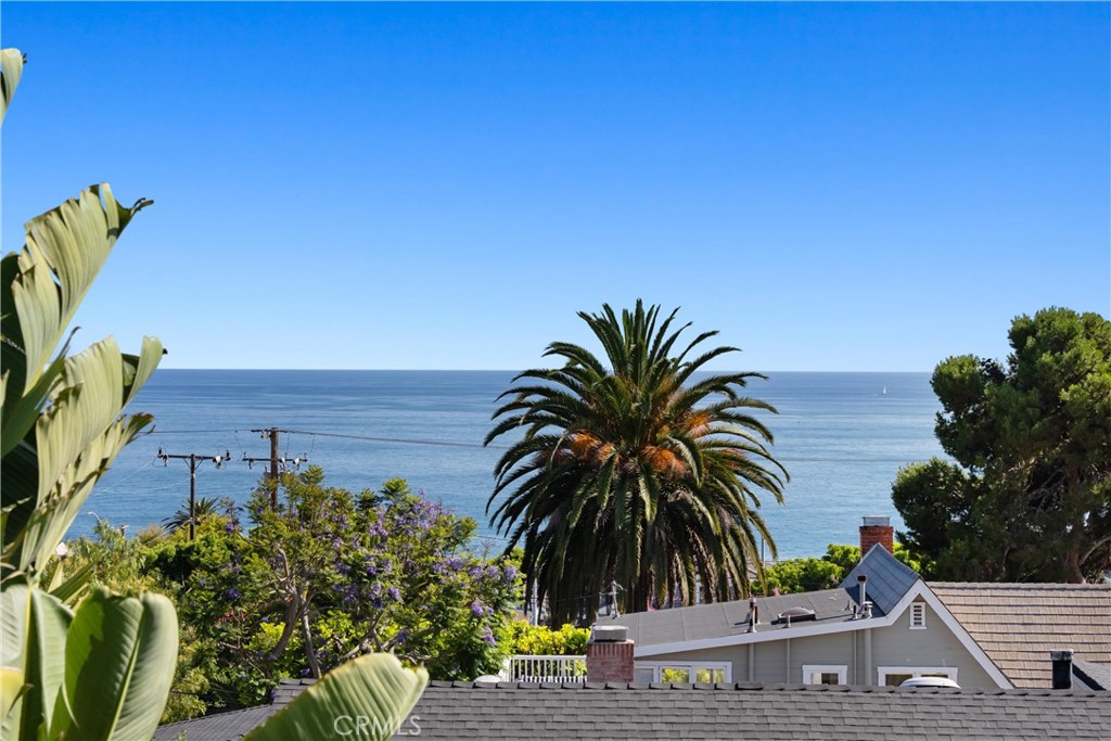 Panoramic Ocean Views. Prime North Laguna location. Short walking distance to the Ocean. Garage plus 2 off street parking spaces. Private yard. Ocean View balcony off living room plus a deck in the backyard. Short distance to Crystal Cove and Trader Joes shopping.