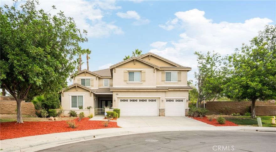 Welcome to this stunning former model home, showcasing elegance and functionality on an impressive 10,000+ sq. ft. lot. With 6 bedrooms, 4.5 bathrooms, and over 4,000 sq. ft. of living space, this property is perfect for comfortable family living and entertaining. A private Next Gen suite with its own entrance, walk-in closet, and bathroom offers the ideal setup for multigenerational living, extended family, or guests. Inside, enjoy formal living and dining rooms, a spacious family room with a cozy fireplace, and a gourmet kitchen with double ovens and abundant counter space. Upstairs, the master suite with retreat and fireplace provides a true escape, while the large bonus room with built-ins and three additional bedrooms complete the versatile floor plan. The expansive backyard features a wide stretch of green lawn and a separate garden/storage shed, offering both utility and outdoor enjoyment. Move-in ready and thoughtfully designed, this home is a rare Eastvale find!