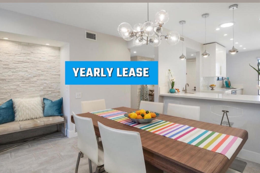 Beautifully Remodeled Condo in the Heart of Downtown Palm Springs!This stylishly updated and turnkey furnished condo offers modern luxury and unbeatable convenience--available for a 1-year lease. The sleek kitchen features stunning waterfall quartz countertops, brand-new stainless steel appliances, and abundant natural light. The primary suite offers a private retreat with a plush king bed and en suite bath showcasing elegant stone finishes. The guest bedroom is equally inviting, complete with a comfortable queen bed and excellent separation for added privacy. Throughout the unit, marble ledger accent walls add a touch of sophistication. Enjoy your own private patio with a dining set and lounge chairs, ideal for relaxing or entertaining. The community offers multiple pools with breathtaking mountain views. In-unit washer and dryer included. All just blocks away from the best restaurants, nightlife, and attractions Palm Springs has to offer. A perfect blend of comfort, style, and location!