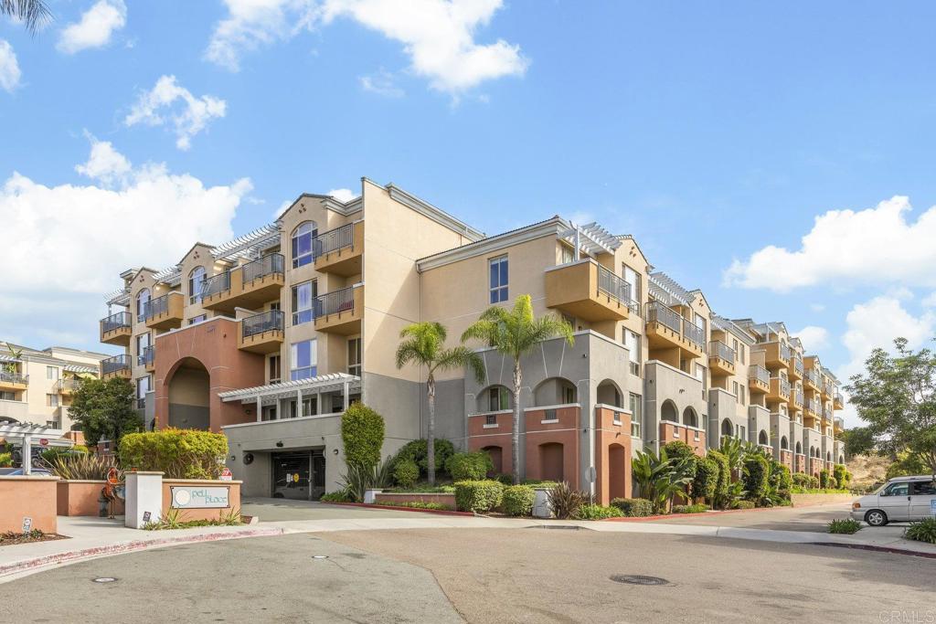 Come enjoy the Carmel Valley lifestyle in this beautifully updated two-bedroom, two-bathroom condominium in the highly desirable Pell Place community. This 1,020 square foot condo features gorgeous contemporary interiors, a private balcony area, fantastic community amenities and an ideal, walkable location. The updated open kitchen impresses with the beautiful cabinetry, countertops with stainless steel appliances, including a range, side-by-side refrigerator, dishwasher and built-in microwave. Head to the primary bedroom to discover a perfect place to relax and unwind with a walk-in closet and an en-suite spa bathroom featuring a relaxing rain shower. The property features in-unit washer-dryer hookups, wiring for fiber optic high speed internet and two tandem gated garage parking spaces. Pell Place is a lovely landscaped, gated condominium community where residents enjoy elevators, a well-equipped fitness center, a charming courtyard, a barbecue area, a dog run, a putting green and 18 EV chargers. Enjoy unbeatable proximity to the beaches, shopping, dining and entertainment at Del Mar Highlands Town Center, One Paseo, Jimbo's and Sky Deck with easy freeway access. 3877 Pell Place #225 is not to be missed!