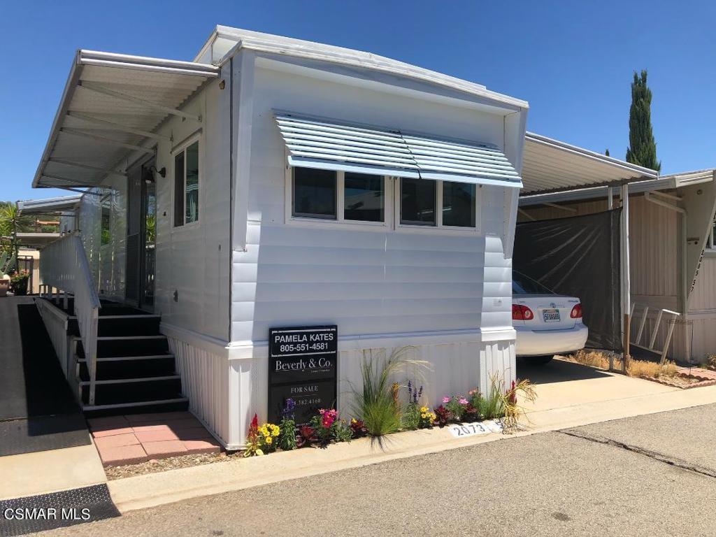 Beautiful Retro Remodeled Home located in ''Ranch Mobile Home Park'' with an unbelievable low monthly space rent of $373.00 plus utilities!! All new windows, fixtures, appliances, cabinetry & countertops, flooring, paint, smooth ceilings with a total bathroom remodel. One Bedroom with large closet and One Full Bathroom plus a Den/Office area. New A/C Unit. Two Car Carport and ADP Ramp with a nice porch for viewing the beautiful hillsides of Thousand Oaks! Absolutely in Pristine Condition...bring your buyers quick...