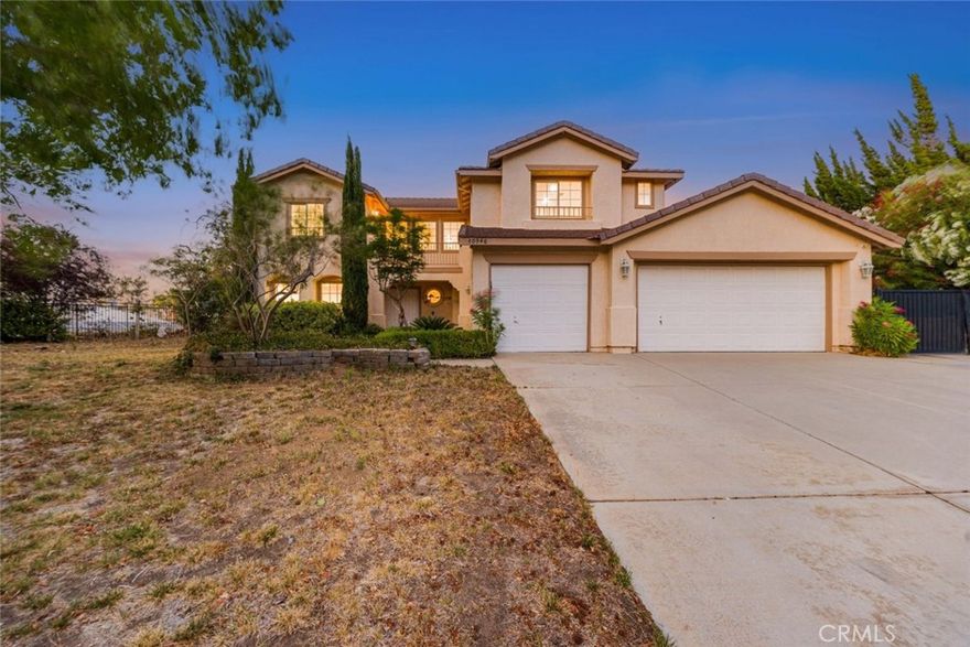Welcome to the highly desirable Bella Vista Community! This fully remodeled 4-bedroom, 3-bathroom home with a bonus space offers a perfect blend of comfort and style. Come inside to a spacious family room flowing seamlessly into the living room with a speaker system, ideal for gatherings. The main floor includes a guest room, guest bathroom, and a gorgeous remodeled kitchen featuring new appliances, new countertops, access to the laundry room and a large 3-car garage Upstairs, find 3 bedrooms, including the primary suite with balcony access and views looking out to the Foothills of the Antelope Valley Two additional bathrooms, a large lounge space and ample storage complete the second floor. Situated on a 20,473 sq/ft lot, the backyard boasts a covered patio, plenty of space for entertaining, and RV access. Conveniently located near shopping, schools, with scenic views, this home is perfect for creating lasting memories!
