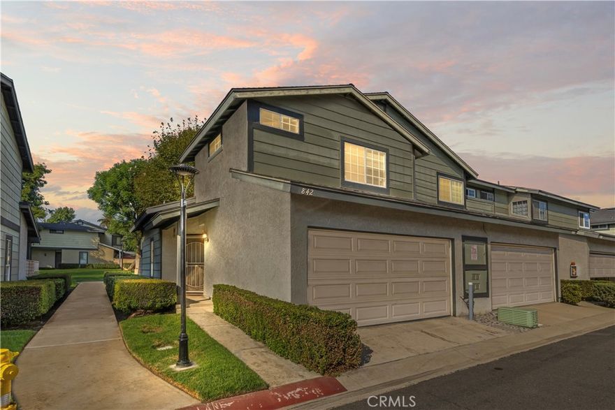 Welcome to 842 Carlton Privado, a beautifully updated 2-bedroom, 2.5-bathroom home offering 1,129 sq ft of inviting living space in a highly sought-after gated community. Step inside to find upgraded bathrooms, a remodeled kitchen, and new flooring throughout, creating a fresh and modern feel.

Upstairs, both bedrooms provide comfort and privacy, including a spacious primary suite with a large walk-in closet and a stylishly remodeled en-suite bathroom. The home’s thoughtful layout also features an attached back porch just steps away from the sparkling community pool—perfect for relaxation and entertaining. Enjoy the convenience of an attached 2-car garage along with additional guest parking within the community. With low HOA fees and exceptional community amenities, this property is an ideal starter home or investment opportunity. Don’t miss the chance to own in this private, well-maintained neighborhood—schedule your showing today!