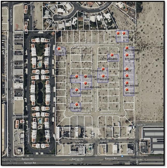 City of Cathedral City recently rezoned to commercial zoning; 2024.No sewerNo StreetsNo utilities
