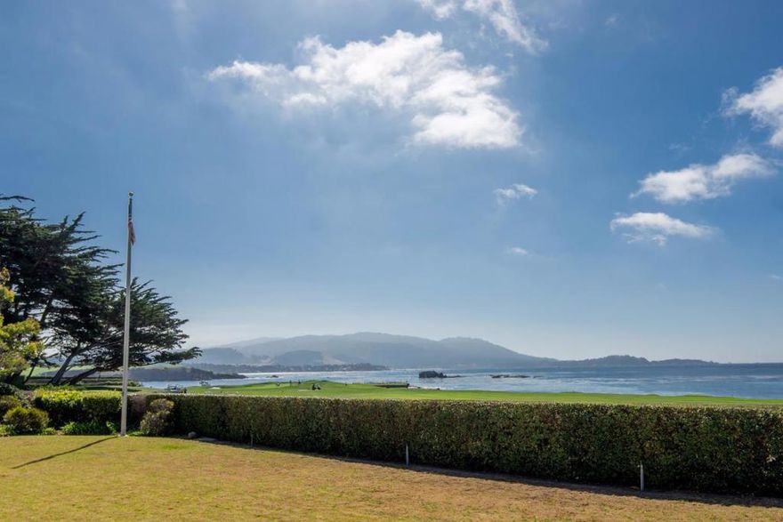 One of only 5 properties located along Pebble Beach's famed 18th hole, this extraordinary location truly presents a historic opportunity. Offering stunning views of the Links and Carmel Bay and a short stroll to The Beach Club, Casa Palmero and The Lodge, this gracious 4 bedroom home, the first non- Mediterranean home to be approved by SFB Morse, awaits its next fortunate owner. Genuinely a unique property and opportunity.