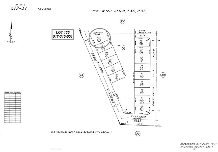 Lot in Whitewater for sale. Higher elevation offers breathtaking views of San Jacinto mountain. Quiet area with a lot of opportunity for you to own land and bring your RV, mobile home or build your dream home. Fantastic location close to Cabazon stores, restaurants, outlets and Desert Hot Springs. Lot is level. Water and electricity are available to many lots. Buyer to verify availability of all utilities for this property. This lot offer the opportunity to develop the property to meet your needs. Multiple lots available.