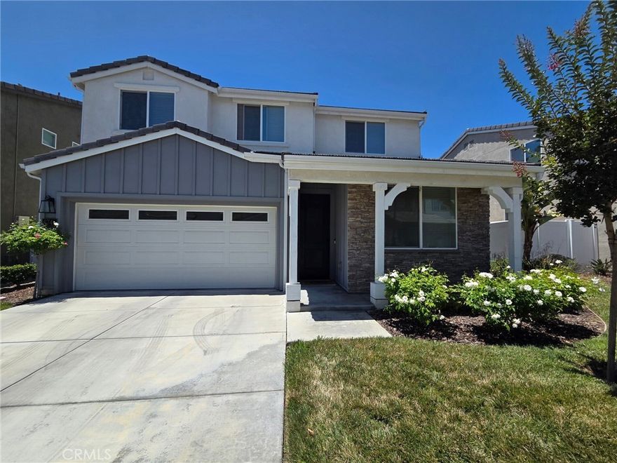 6741 Rhea Court is a beautifully designed two-story home tucked away in a newer, highly sought-after Reseda cul-de-sac community. Completed in 2017 on a 4,620 sq ft lot, the property combines modern comfort, privacy, and style. Inside, you’ll find a bright open floor plan with spacious living and dining areas enhanced by natural light and recessed lighting. The kitchen is both elegant and functional, featuring a large island with seating, sleek quartz surfaces, stainless steel appliances, ample cabinetry, and a walk-in pantry. A bedroom and full bath on the main floor provide flexibility for guests, extended family, or a home office. Upstairs, the expansive primary suite includes a generous walk-in closet and a spa-inspired bathroom with dual sinks and a glass-enclosed shower. Three additional bedrooms share a full bath, and a versatile loft adds extra living space, ideal for a lounge, study, or playroom. Convenience is elevated with an upstairs laundry area, central air and heating, dual-zone climate control, and smart-home readiness. The private backyard offers a low-maintenance retreat with a finished patio perfect for outdoor gatherings or quiet evenings.