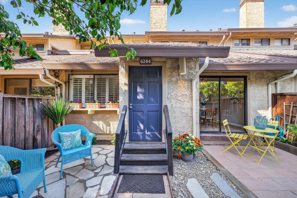 Welcome to 6244 Cabot Court, a light-filled 2-bedroom, 2-bath townhome with a versatile loft/office and an attached two-car garage in the heart of Aptos. Built in 1985, this 1,230 sq. ft. home offers soaring vaulted ceilings, warm wood floors, and a striking stone fireplace as the centerpiece of the open living area. Natural light fills the interior, creating a welcoming ambiance that flows seamlessly to the outdoors. Enjoy the beautifully landscaped front patio and entryway, perfect for greeting guests or relaxing with morning coffee. Upstairs, both bedrooms share access to a private balcony, an ideal spot to unwind and enjoy fresh air and leafy neighborhood views. The flexible loft adds even more possibilities, whether as a home office, fitness nook, or meditation retreat. The location captures the best of Aptos livingjust minutes to Cabrillo College and its year-round farmers market, the redwood trails of Nisene Marks State Park, and the wide sandy beaches of Rio Del Mar and Seacliff. Rancho Del Mar shopping, Aptos Village dining, and quick freeway access round out the convenience. With its blend of indooroutdoor spaces, attached garage, and central coastal setting, 6244 Cabot Court offers a lifestyle thats as functional as it is enjoyable.