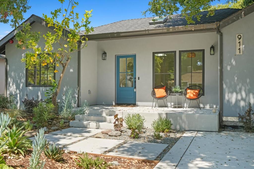 Welcome to effortless California living in this light-filled modern retreat in the heart of Suburban Park. Thoughtfully expanded and rebuilt with premium finishes and clean, contemporary design, this single-level stunner is ideal for indoor-outdoor living and entertaining. At the heart of the home is a spacious great room, dining area and a chef's kitchen featuring 10 foot ceilings, wide-plank, European Oak hardwood floors, island with sink, quartz countertops, stainless steel appliances, and wood cabinetry. The serene primary suite offers a private sanctuary with walk-in closet with built-ins and a spa-like bath, complete with double sinks, freestanding tub and a walk-in shower. With four bedrooms total, plus a bonus room/office, there is plenty of space to work, host, or unwind. Step outside to the spacious patio and landscaped backyard perfect for summer gatherings and play. Upgrades include a brand-new roof, furnace, tankless water heater, all-new plumbing and electrical systems. Oversized laundry/mudroom with pantry and built-ins. Top-rated Menlo Park Schools. and just blocks from the newly renovated Flood Park with its picnic areas, sports fields and trails. This home blends thoughtful design, modern comfort, and a highly sought-after community location.