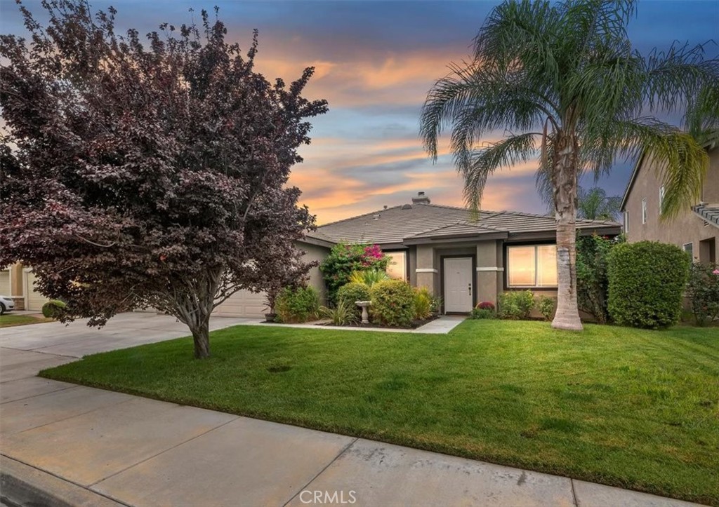 Welcome to your new home in a Cul-de-sac of this quiet neighborhood of San Jacinto pocketed near Sanderson and Cottonwood. Perfect location for commuters or easy travels. Featuring a Turnkey Single Story 2197sf home with 4 bedrooms, 2 bathrooms, separate laundry room with newer Washer and Dryer that comes with the home, 3 car garage and a Newly remodeled kitchen! Curbside appeal at its finest with a Beautifully Landscaped front yard and entryway. Entering the home you are greeted by natural light to an open concept Living room and Dining room that flows into an Oversized Remodeled Kitchen with Shaker Cabinets, Stainless Steel appliances, Large Farmhouse Sink, Granite Countertops, Endless Tile backsplash and a Showcase Granite center Island open to the Family room that also has a Granite topped built in Console with a Beverage fridge and a cozy gas Fireplace with a rich wood mantle and plenty of windows and natural light. As you walk down the long hallway with Built in storage and counter space you will find the Primary Bedroom with natural light to display the Primary Bathroom and large Walk in Closet. Continue down the hall to find 3 more bedrooms and a big Bathroom with Dual Vanity sinks and a separate Tub/Shower combo and restroom area. This home flows naturally allowing a nice separation from the entertaining areas to the quiet bedrooms. Step outside to a spacious backyard that is perfect for relaxing and grilling. The 3 car garage has new Smart technology door openers and offers drive through access with an additional roll up door that opens to the back yard. This meticulously well maintained home has a LOW TAX rate, NO HOA, NEW AC and Furnace, NEW Water Heater, Newer Washer and Dryer Included, and PAID SOLAR, yes PAID SOLAR 19 Panels!!! You won’t want to pass up the Value in this Home!! Don’t miss the opportunity to make this home yours today! Schedule a showing to see everything this home has to offer.