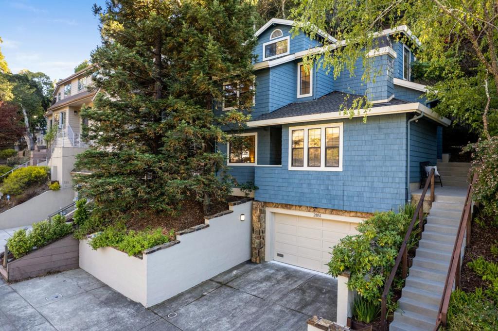 Proudly positioned within one of Belmont's most sought-after neighborhoods, 2851 San Juan Blvd boasts ideal proximity to top rated schools, and easy access to town, outdoor trails and commuting routes alike. A welcoming and versatile layout invites you to traverse through the interior spaces, which are awash in natural light. The main level consists of a large eat-in kitchen with updated appliances, spacious formal dining room, enormous family room, powder room and laundry room. Upstairs, an expansive primary suite with vaulted ceilings, gas fireplace and AC is serviced by a recently remodeled, spa-like bathroom retreat. A second bedroom upstairs could double as an office while, on the lower level, a formal living room boasts vaulted ceilings and yet another fireplace, as well as a 3rd bedroom and 2nd full bathroom. Outside, verdant views abound with peaceful settings for dining al-fresco, fireside chats or taking in the canyon views from a recently completed view terrace. County records states 1,530 SF plus 440 SF basement totaling 1,970 SF. There does not appear to be a basement and the home was recently measured at 1,970 SF by Floorplan Visuals. Buyer to verify and satisfy themselves.