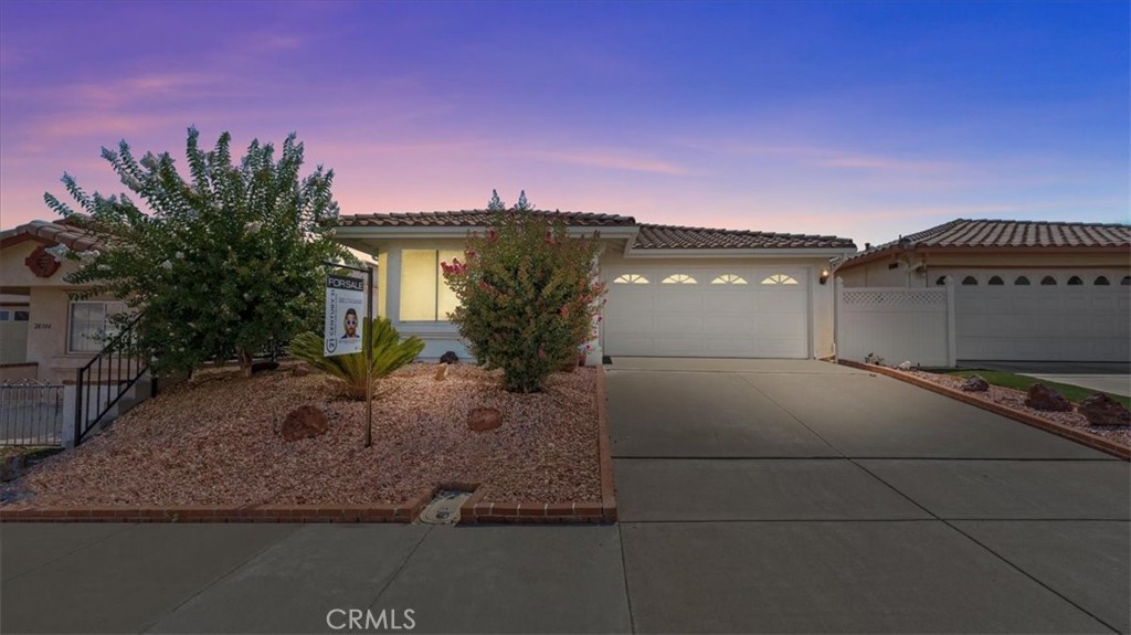 Welcome to Calle Lustrosos, located in the highly sought-after Casa Blanca Villas 55+ community in Menifee. This beautifully maintained 2-bedroom, 2-bathroom home offers a spacious layout, central air & heat, a 2-car garage, and a private backyard perfect for entertaining or unwinding. Casa Blanca is known for its resort-style amenities including a large clubhouse, swimming pool & spa, tennis and shuffleboard, library, and putting green. Surrounded by lush landscaping and scenic walking paths, you’ll enjoy peaceful living with plenty of activities. Conveniently located near shopping, dining, medical facilities, and the 215 freeway. Don’t miss this opportunity to live in one of Menifee’s premier active adult communities!