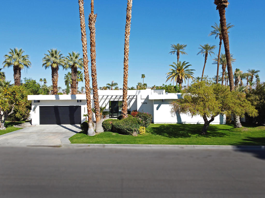 Modern remodeled masterpiece set on an oversized lot in Indian Wells on the prominent, south side, of Highway 111. New, custom glass doors flood light and command views of Eisenhower mountain into the fully, floor-up remodeled interior of this contemporary custom build.The entire property has been exquisitely re-worked, offering both function and sophistication. A modern, stylish new kitchen sets the palette with high-end appliances, new stone countertops and custom cabinets framed by new lighting and open shelving.A re-imagined granite-wrapped bar with integrated wine fridge compliment the large, open great room which is anchored by a custom, dramatic, focal fireplace.Light and bright, the 3 large glass sliding doors reveal the high volume painted ceiling beams, large artwork walls and open concept that allows the indoor/outdoor living that has become a desert hallmark.The expansive primary suite opens to a bonus, outdoor room/atrium space perfectly suited to an exercise space, art studio or separate 4th bedroom or casita.3 en suite baths, along with the main-space powder room, have been thoughtfully remodeled and/or added and expanded with providing warm luxury and comfort that echo the mid-century color and splendor that dots the neighborhood with eclectic architecture and style.A newly resurfaced salt-water pool shimmers in the private, lush rear yard where the palm shadows shade the numerous citrus trees. The roof has been thoughtfully remodeled with new foam and seal. New windows throughout. New electrical panel allows for ev install. As an Indian Wells resident you'll have access through the Indian Wells resident card that allows for preferred rates and discounts and the Indian Wells Resort.This opportunity, in a central, non-gated Indian Wells location, rarely comes with this level of sophistication and with this value!Take advantage of this opportunity.The work has been done for you, exceptionally!
