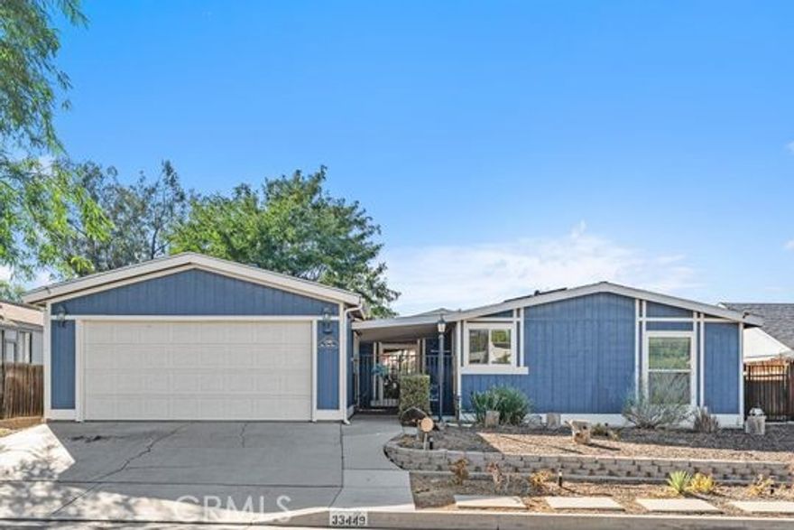 Country Living in the City! Do you want to live in a Community that has 3 pools, 2 lakes, fishing, soccer fields, 2 playgrounds, orchards, walking trails, basketball courts, dog park, community events and more?? Then look no further, this is the home for you. From the moment you arrive you will not want to leave. You are greeted by the charming courtyard which is perfect for relaxing and enjoying your morning cup of coffee.  Once inside you will notice the bright and spacious open floor plan with vaulted ceilings, laminate flooring in the main living areas and newer carpet in the bedrooms.  The spacious living room is perfect for entertaining along with the updated kitchen with stainless steel appliances, vaulted ceilings and large dining area. There is a laundry laundry with lots of storage and access to the backyard. The primary bedroom has french doors which open to the backyard and an en-suite bathroom and walk in closet. There are two additional spacious secondary bedrooms and an updated hall bathroom. In addition to your two car garage, there is a storage shed with room for all of your stuff. The private backyard has lots of room for entertaining and play and there are no neighbors behind you, there is a walking trail and a soccer field. There is also RV parking available in the community for your convenience. The home has had many upgrades which include solar panels with a 10 year warranty on the roof, repiping of the mainline from the water meter to house including threshold, complete external repipe of property, state of art irrigation system, including sensors, flow measurements, all commercial grade below ground installation. Automatic dog water system, drinking water system, whole house window replacement, premium exterior restoration where over 40% of facia boards were replaced, siding and skirt repairs were completed. The wait is over, the home you have been looking for is​​‌​​​​‌​​‌‌​​‌​​​‌‌​​​‌​​‌‌​​​‌​‌​​​‌‌​ here!!