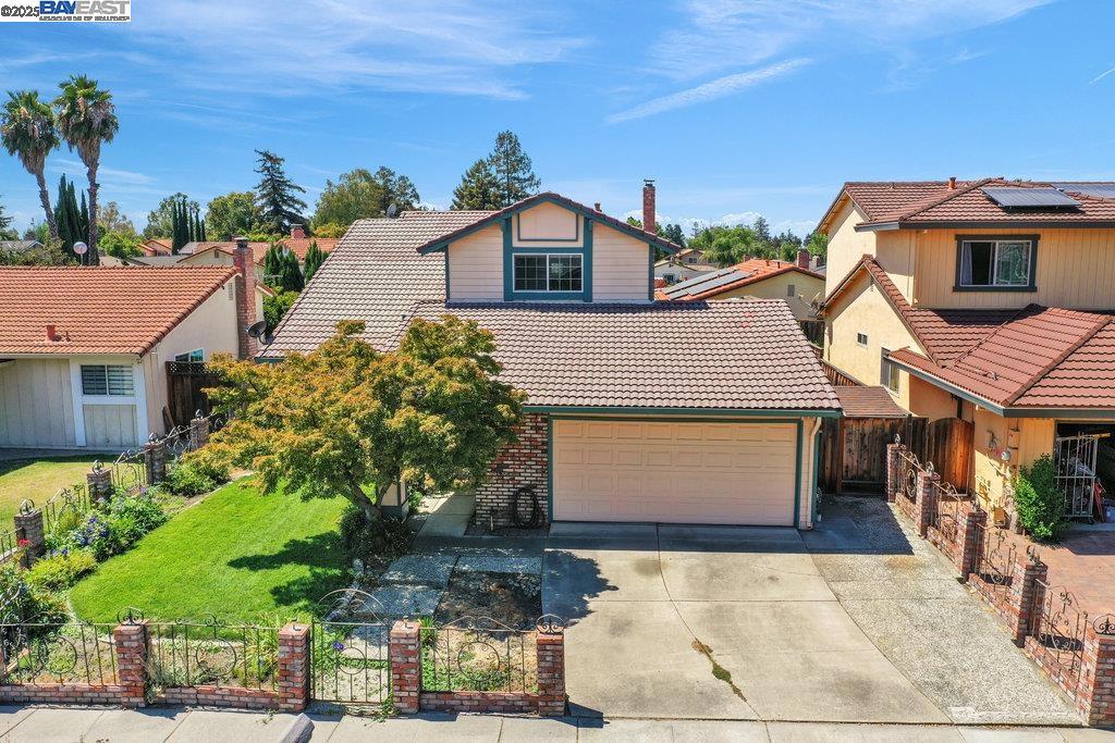 Northeast-facing home with serene hill views in Fremont’s highly sought-after Warm Springs neighborhood, renowned for its top-rated schools. Situated on a 6,000 sq ft lot, this spacious residence offers a functional floor plan with excellent potential to customize. The main level features a bright living/dining room combination, family room with fireplace and sliding doors to the backyard, plus a bedroom and half bath—perfect for guests or multi-generational living. The kitchen includes oak cabinets, Corian countertops, pantry-style storage, and extra space under the stairs. Upstairs boasts a generous primary suite along with two additional bedrooms and two full baths. Enjoy your private backyard oasis with a swimming pool and pergola patio, ideal for outdoor gatherings. Additional highlights include central heating, whole-house fan, dual-pane windows, and well-maintained kitchen and baths. With its spacious yard and versatile layout, this home offers the perfect opportunity to create your dream retreat. Conveniently located near parks, shopping, major commute routes, and award-winning Warm Springs schools. A rare chance to own in one of Fremont’s most desirable neighborhoods! Open house Sat 9/6 & Sun 9/7 from 1:00-4:30 pm.