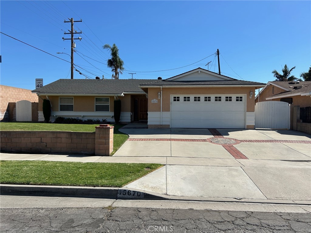 Well kept single level home with 3 bedroom 2 baths with a two car garage. Large master bedroom. Good size backyard with wrap around patio area. Located on a cul de sac. Close to shopping, schools, parks and access to freeways. Updated about 12 plus years ago. Real hardwood floors with carpet in a couple bedrooms. Crown moulding and wood shutters in the bedrooms.