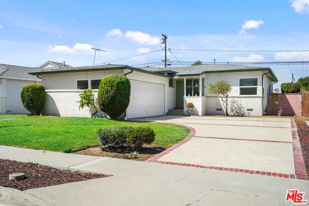 Nestled on an awesome and quiet street at the west end of North Torrance, this 3-bedroom, 1.5-bathroom, 1,114-squarefoot traditional home sets on a 5332-squarefoot lot with an attached two-car garage and open driveway. The south-facing porch and the entry foyer welcome you to the spacious living room and dining area that look out to the lush backyard through large windows. In the kitchen, the west-facing garden window brings in ton of natural light, the foldable breakfast table area can create more counter and cabinet space to fit today's lifestyle. A guest bathroom is conveniently located next to the garage access door. The three spacious bedrooms and a full bathroom are on the right side of the entry way, well laid out and quiet, all of the rooms look out to the garden trees and plants. Stepping into the backyard from the living room, you'll feel the constant ocean breeze while relaxing in the shaded patio area that is covered by the poetic trumpet vine. The rustic red brick grill station is backdropped by a beautiful grape plant that produces edible grapes year after year. This much-loved family home has the hardwood floor throughout, some double pane windows and partially replace sewer line. Roof is about 10 years of age. Minutes away from freeway access, restaurants, grocery and fashion shopping, and excellent Torrance school district. We are looking forward to your visit!