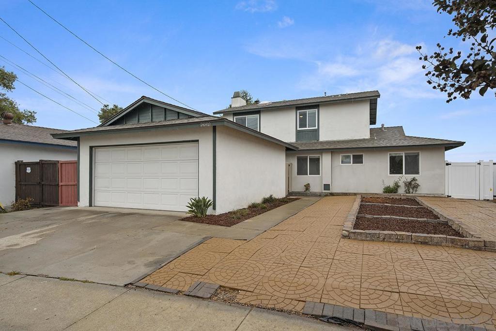 Stunningly remodeled 4 bed, 3 bath home in the heart of Clairemont Mesa. Featuring brand new flooring, kitchen, bathrooms, paint, dual pane windows, and more! Downstairs features 3 bedrooms and 2 bathrooms. Upstairs, which features a second entry and junior ADU like feel, features a bedroom and bathroom and a large living area with a kitchenette. Remarkable panoramic and private views. Located with close access to the 805 and 52 freeways and nearby much shopping, dining, banking, and more. Centrally located in Clairemont Mesa. This is a must see!