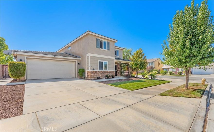 Welcome to this stunning 5-bedroom, 3-bathroom home nestled in the highly sought-after community of McSweeny Farms in Hemet, California. Featuring a spacious 3-car tandem garage, this home offers plenty of room for vehicles, storage, or even a home gym or workshop.



Step inside and you'll immediately appreciate the bright, open floor plan filled with natural light. The kitchen boasts generous counter space and ample storage, making it perfect for both everyday living and entertaining. Each room in the home is equipped with ceiling fans for year-round comfort, and the home also comes with energy-efficient solar panels—helping you save on utilities while being eco-friendly.



Additional highlights include access to fantastic HOA amenities, such as an Olympic-sized swimming pool, a beautifully maintained clubhouse, local parks, and scenic hiking trails—ideal for enjoying sunny Southern California days.



Located in a prime area of Hemet, this home combines comfort, convenience, and community. Don’t miss your chance to make it yours—schedule a showing today before it’s gone!