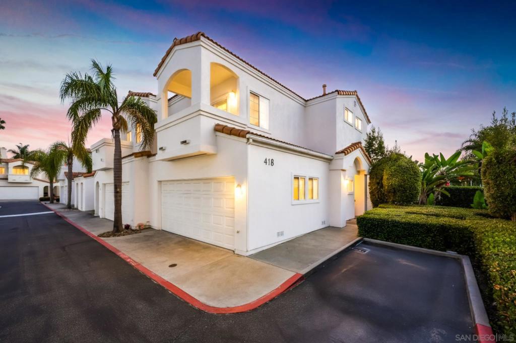 Discover this stylish 2-bedroom, 2.5-bath townhouse located in the highly sought-after gated community of Villa Aspara. Inside, natural light fills the open-concept living and dining areas, which flow seamlessly to a private patio—perfect for outdoor dining, entertaining, or simply relaxing. The refreshed kitchen features genuine Cambria quartz countertops, newer appliances, and updated cabinetry, offering the ideal blend of everyday function and modern style. Upstairs, you’ll find two spacious bedrooms, each with its own en-suite bathroom and walk-in closet—a perfect layout for privacy and convenience. The attached two-car garage with laundry hookups adds practicality to this well-designed home. Villa Aspara residents enjoy resort-style amenities, including a sparkling pool, relaxing spa, and a dog park. The HOA also permits solar panel installation for added efficiency. All this, just minutes from top-rated schools, shopping, dining, and commuter access.