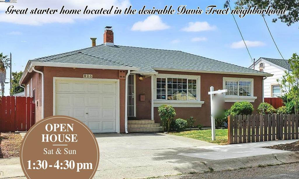 Great starter home located in the desirable Davis Tract neighborhood. The main house features 3 bedrooms and 2 bathrooms, a formal living room, a formal dining room, and a separate family room, offering plenty of space for comfortable living. The spacious master bedroom has the potential to be rented out separately for additional income. Property includes a one-car garage. A bonus studio unit in the back provides a perfect space for a home office or guest house. The backyard is low maintenance and includes a variety of fruit trees. This property is move-in ready and offers excellent flexibility for homeowners or investors. Convenient location, walking distance to Bart Station, close to downtown and freeway.