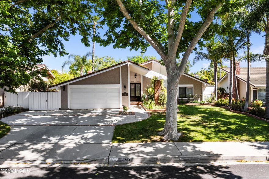 READY TO MOVE IN!Nestled within the highly sought-after Westlake Hills neighborhood of North Ranch in Westlake Village, this charming single-story home sits on a serene cul-de-sac and a spacious lot. Thoughtfully maintained and tastefully upgraded, it offers a delightful blend of comfort and style.The kitchen and bathrooms feature elegant granite countertops, upgraded vanities, and refined baseboards. The primary bath showcases a beautiful travertine shower surround and a luxurious soaking tub. In the kitchen, newer stainless-steel appliances--including a newer stove, brand-new microwave, and new refrigerator--add both functionality and style. A brand-new washer and dryer have also just been installed.The inviting family room includes recessed lighting, a cozy fireplace with a stylish stacked-stone facade, and a versatile two-sided breakfast or cocktail bar. Throughout the home, tumbled travertine flooring adds warmth and sophistication, while ceiling fans in each bedroom enhance year-round comfort.Outdoors, enjoy a private, expansive yard with two charming brick-accented patios and lush mature landscaping, creating exceptional curb appeal. Ideally located near parks, shopping, and schools--including an elementary school just a few blocks away--this is a prime Westlake Village / North Ranch opportunity. Located in close proximity to Trader Joe's and The Promenade with Movie Theater, Barnes & Noble and more!