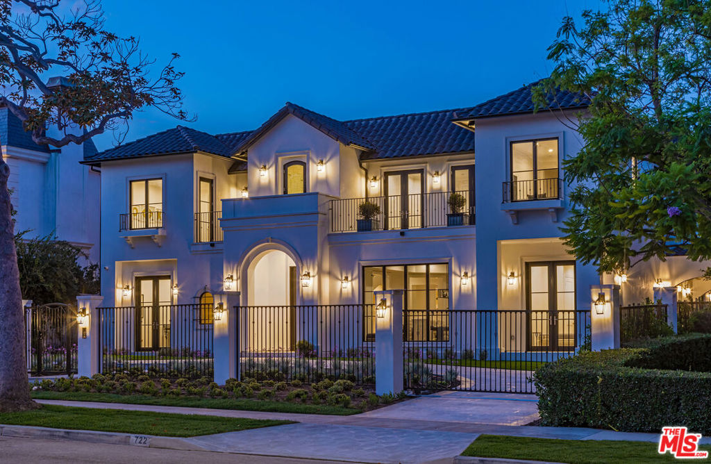 Brand New Construction. Luxuriously Designed Mediterranean Villa, flat lot situated on over 15,500 square feet on one of the most prestigious streets in the Beverly Hills flats on 700 block. Fully Automated Smart System House. PRO Audio system. 11,446 square feet. (1063 m2) with soaring high ceilings. Open floor plan with Floor-to-ceiling Windsor clad-glass doors.1,900 square feet. (177 m2) Master bedroom with separate sitting room and Hidden-Room plus a huge balcony, Fanacini book-matched slabs with two walking closets. a stunning circular driveway crafted with Italian Marble stone. The gourmet Kitchen is equipped with high-end Sub Zero/Wolf appliances with an adjacent breakfast room. 7 bedrooms, all ensuite. MSI Marble Driveway. Furnished & designed entirely by Restoration Hardware, to be sold separately. Built by VZ construction Co. Shown only to prequalified buyers.