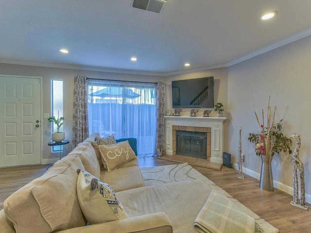 Come see this beautifully remodeled 2-bedroom, 2.5-bath home thats ready for you to move in! The open and inviting layout creates a warm, comfortable space from the moment you walk in. The kitchen is bright and updated with quartz countertops, modern gray cabinets, and a wide bar area perfect for casual meals or entertaining. Upstairs, youll find two spacious bedrooms, each offering comfort, versatility, and plenty of natural lightideal for rest, guests, or a home office setup. All bathrooms have been fully renovated, and the home includes convenient upstairs laundry. Located near major freeways and the Gilroy Premium Outlets, this home offers both style and convenience. Dont miss your chance to see itschedule a tour today!