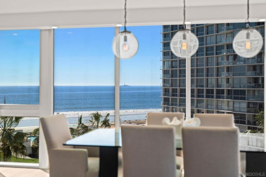 A rare opportunity to own a highly desirable corner residence at the Coronado Shores — showcasing captivating views that span the Pacific Ocean, the iconic Hotel del Coronado, San Diego Bay, and the Coronado Bridge.  This spacious three-bedroom condominium has been renovated and features new windows throughout, bringing in natural light and framing the remarkable coastal scenery from nearly every angle. The thoughtful floor plan balances privacy and openness, offering seamless resort-style living. Experience the best of Shores living, with access to multiple tennis courts, pickleball courts, private pools, a residents’ clubhouse, fitness center, and more — Whether you call it home year-round or enjoy it as your coastal retreat, this residence offers the feeling of a permanent vacation in the heart of Coronado.