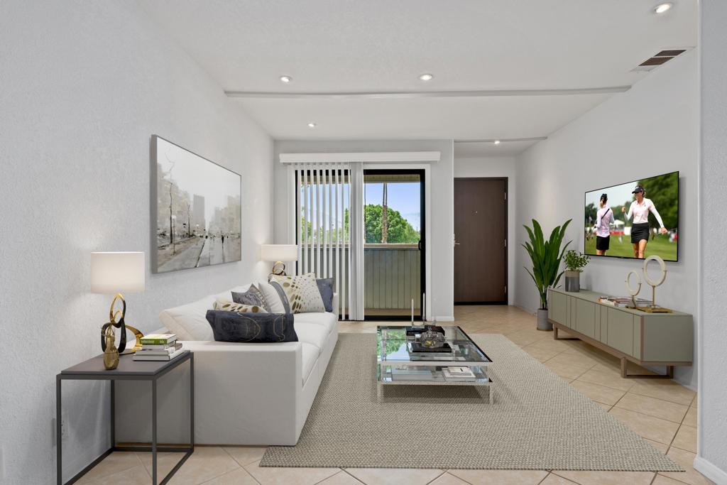 Step into this stunningly renovated top-floor condo, where every detail has been meticulously crafted to create the ultimate retreat in the heart of Palm Springs. As you enter, you'll be struck by the bright, open layout that seamlessly blends style and functionality. The spacious living area is perfect for relaxing and entertaining, while the sliding glass doors allow for an abundance of natural light to pour in.But the piece de resistance is the covered patio, where you can bask in the warm morning sunshine and take in the breathtaking views of the surrounding mountains. The perfect spot to start your day, or unwind with a glass of wine in the evening.This luxurious condo is nestled within a gated community that offers the ultimate in resort-style living. Just steps from your front door, you'll find multiple sparkling pools, a spa, and tennis courts, providing endless opportunities for relaxation and recreation.Located in the heart of Palm Springs, you'll be just a short stroll from the city's vibrant downtown area, with its array of boutique shops, art galleries, and world-class restaurants. Whether you're looking for a quick getaway or an extended stay, this condo is the perfect haven.**Features:*** Top-floor condo with stunning mountain views* Bright, open living space with sliding glass doors to covered patio* Meticulously landscaped grounds with multiple pools and tennis courts* Gated community with 24-hour security* Low maintenance, high-style living* Ideal for short and longer stays* Close proximity to downtown Palm Springs and all its amenities**Don't miss this opportunity to own a piece of Palm Springs paradise!** Contact us today to schedule a viewing and make this stunning condo your new home.