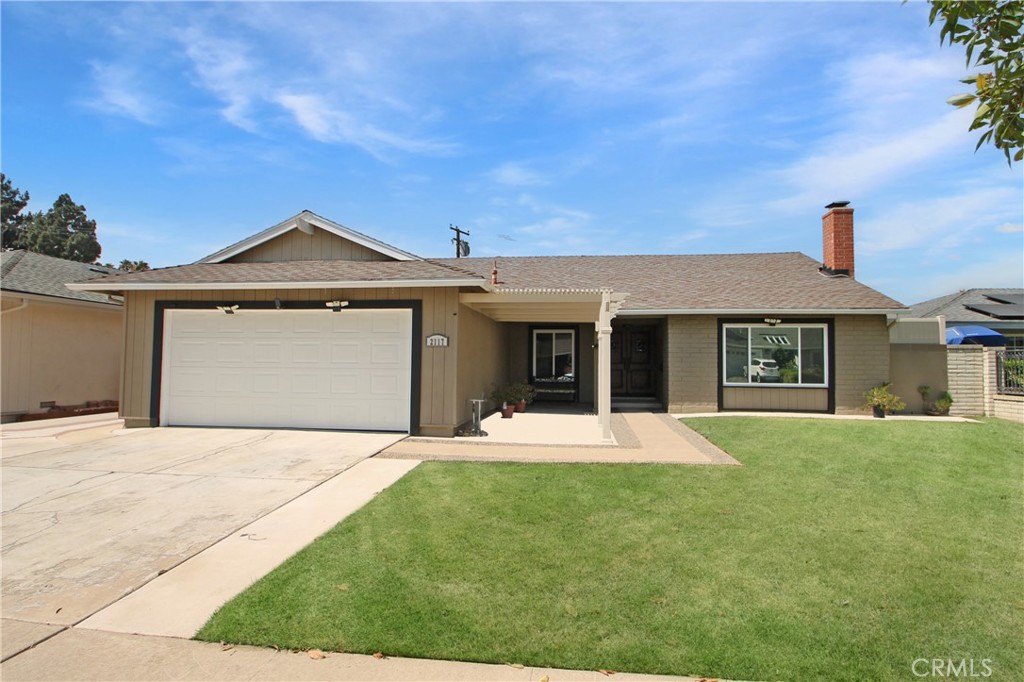 Welcome to this beautifully updated single-family home in the desirable Meredith Parkwood neighborhood of Santa Ana. This is one of the best deals for a home in the highly sought after FOOTHILL HIGH SCHOOL district. Situated on a generous 6,000 sq ft lot, this 4-bedroom residence includes a versatile bonus area—perfect for a home office or flex space. The covered front porch leads to new double doors at the entry. The formal, step down living room has a cozy fireplace for chilly evenings. Enjoy cooking in the nicely upgraded kitchen featuring modern finishes and ample cabinetry. The open family room/dining space off the kitchen features beamed cathedral ceilings. Designer features include dual paned windows & doors, added recessed lighting & ceilings fans. Freshly painted interiors and stylish vinyl flooring create a clean, contemporary feel throughout. With a functional layout and an oversized, private backyard ready for outdoor entertaining or relaxation, this home offers comfort, convenience, and charm in a sought-after location. Low tax rate. No HOA dues. An exceptional opportunity in a prime location.