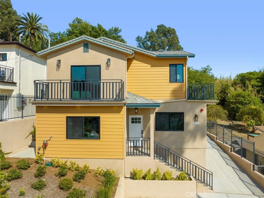 Brand new house + ADU un the back, ample floor plan with open area, each bedroom has its own bathrooms, wood engineered and porcelain floors trough out the house, enjoy the sunset from any of three balconies. EV connection inside the garage.
You can live in one house and get extra income from renting the second house. The lot features plenty of open are for children to play. AND YES !, SOLAR PANNELS FOR BOTH HOUSES included in the price, a new wooden cover patio has been added at a seclude are of the back yard so you can enjoy BBQ and family gatherings. BRAND NEW APPLIACES FOR BOTH UNITS ARE INCLUDED !! Located on a semi rural area of El Sereno but still convenient stores, restaurants, to transportation and shops.