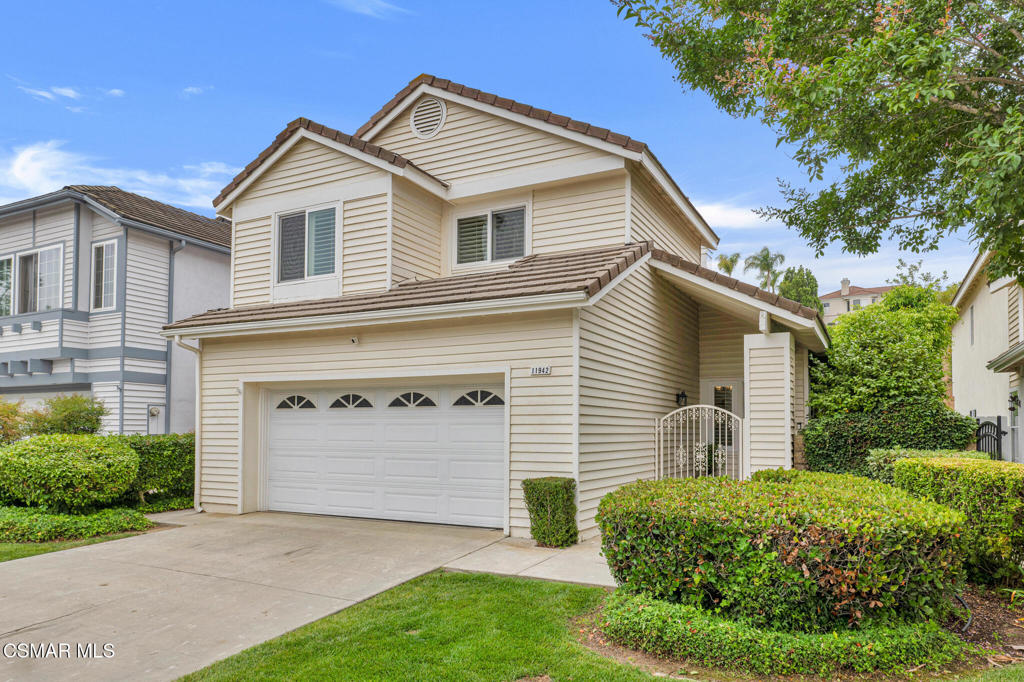 Welcome to this beautifully upgraded 3BD/2.5BA home in Quail Ridge, South Moorpark. The light-filled main level features vaulted ceilings, travertine and laminate flooring, fresh paint, plantation shutters, and a stacked stone fireplace in the living room. The remodeled kitchenboasts granite counters, white shaker cabinets, subway tile backsplash, and stainless steel appliances, opening seamlessly to the dining area and cozy family room.Upstairs, the private primary suite offers vaulted ceilings, dual closets, a soaking tub, and step-in shower. Brand new carpet, updated vinyl plank flooring, recessed lighting, crown molding,dual-pane windows, and a whole-house fan create a comfortable and move-in ready retreat for the entire family.Outdoors, enjoy a backyard built for entertaining with lush landscaping, custom hardscape, a built-in fire pit, covered patio, and relaxing spa. A 2-car garage, private driveway, solar-readypanel, and low HOA with pool/spa access complete this home, conveniently located near top-rated schools, parks, shopping, dining, and freeway access.