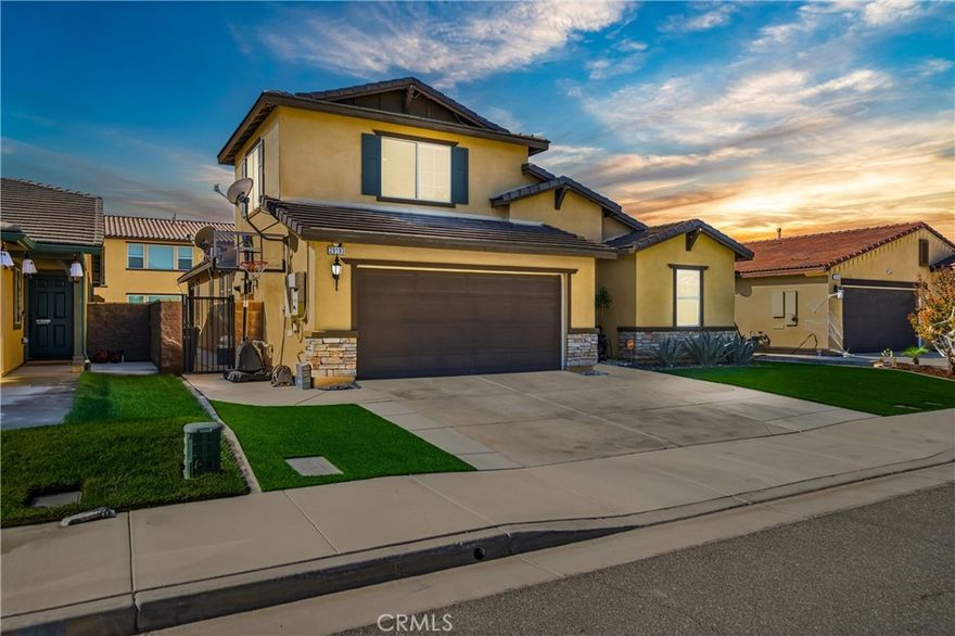 A Lifestyle Upgrade in the Heart of Summerly.. Nestled in the vibrant and highly sought-after Summerly Community of Lake Elsinore, this beautifully upgraded 3-bedroom, 2-bath with a huge loft that can become a 4th bedroom offers more than just a place to live-it's a lifestyle. From the moment you arrive, you'll notice thoughtful enhancements that blend comfort , style, and functionality, making this residence truly one-of-a-kind. Step inside and be greeted by an open-concept floor plan that invites connection and flow. The spacious kitchen is a showstopper, featuring crisp white cabinetry, gleaming granite countertops, stainless steel appliances, and a large center island with a 33" stainless steel sink-perfect for entertaining or everyday family meals. Upgraded vinyl flooring runs throughout the entire first floor, offering durability and elegance in equal measure. The generous loft provides flexible space for a home office, media room, or play area. The home's smart LED lightings adds a modern touch, while a built-in storage cabinets in th e laundry room and shelving in the garage ensure everything has its place. The widened driveway offers easy access to cars and the FULLY PAID SOLLAR SYSTEM means energy efficiency and already taken care of. Outside, the upgrades continue. New turf in both the front lawn and backyard creates a lush, low maintenance landscape. A built-in patio sets the stage for outdoor gatherings, complemented by a brand-new shed and a BBQ set-up with a smoker grill-ready for weekend cookouts and summer celebrations. Govee all-season lighting wraps the exterior in charm, making the home shine year-round. Summerly is more than a neighborhood-it's a community. Residents enjoy access to two resort-style pools, a newly renovated golf course, basketball court, a spacious event room, three parks, scenic bike and hike trails. Just minutes away, Storm Stadium offers baseball games and summer fireworks, while nearby shopping, dinning and freeway access make daily life convenient and connected. This stunning property, with its exquisite design and functional layout, is ready to welcome it's next owner into a world of good living--style and comfort. Don’t miss the opportunity to make this Lake Elsinore home your own!