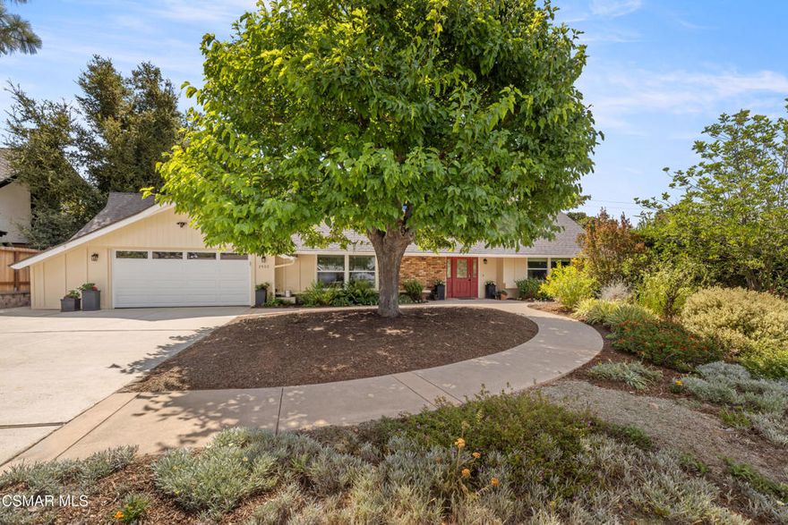 Back To Nature!  Welcome home to this gorgeous 4 bedroom, 3-bathroom home in the heart of Thousand Oaks.  Once you enter you will notice the open and bright living room featuring a travertine fireplace.  Gourmet kitchen comes with granite counters, spacious island with seating and storage.  Stainless steel appliances, travertine tiled backsplash and glass front cabinets. Downstairs full bedroom/bathroom with updated vanity and tiled shower can also be used as an office, den or hobby room.  Upstairs you will enjoy two secondary bedrooms and hallway bathroom with updated vanity and tiled shower tub.  Primary bedroom boasts inviting balcony, while primary bathroom has updated vanity and spacious tiled shower.  Take a stroll on the walkway through the peaceful backyard, while enjoying the native plant garden and oak trees that accompany the approximately 1/3 acre of serenity.  Plenty of seating and entertaining under the Aluma Wood patio cover, in this quiet location which backs to the creek and accompanying open space.  Other amenities include dual paned windows, custom shades/blinds, wood flooring, indoor laundry, 2-car garage, fresh paint, newer HVAC, ceiling fans and recessed lights.  Close to schools, library, parks and shopping.  Come and view this welcoming home today!