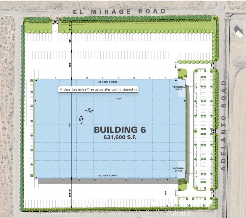 Approximately 40 acres on four parcels approved for the development of a 631,600 square foot Class A industrial building. Strategically located on the southwest corner of Adelanto Road and El Mirage Road in the City of Adelanto near the Southern California Logistics Airport. City approval has been obtained, subject to conditions of approval. Corporate neighbors include Amazon, Goodyear, Fellowship, XPO, Dr Pepper, Mars, Newell, Plasticpak, and Graco.