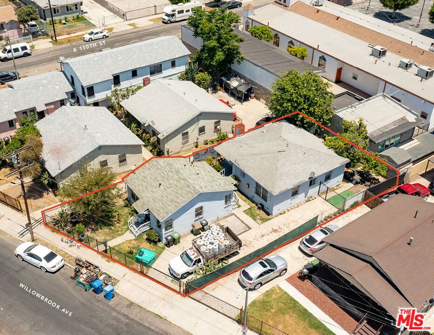 MOTIVATED SELLER! PRICE REDUCED! We are pleased to present 11012 Willowbrook Ave, which features two detached, single-story homes on one lot, where tenants cover ALL utilities, including water, trash, gas, and electricity! Conveniently located just north of the 105 Freeway, the property offers easy access to major thoroughfares and surrounding neighborhoods. This income-generating property offers a total of 1,714 rentable square feet on a 5,131 SF LAR2-zoned lot with newer electrical throughout. Built in 1947, both homes are tucked behind a private driveway with parking for up to 6 vehicles. The unit mix includes one 2-bedroom home and one 1-bedroom home, making it ideal for various tenant profiles. Priced competitively at $529,000, this property presents strong upside potential in rental income. It's perfect for an owner-user who wants to live in one unit while renting the other to offset mortgage costs, or for investors seeking steady cash flow and long-term appreciation. Both units will be delivered tenant-occupied at the close of escrow, offering immediate rental income from day one. Contact the listing broker for additional information.