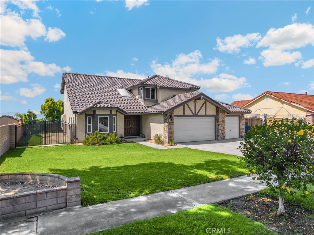 Beautiful 2-story home in the highly desirable area of Alta Loma, north of the 210 Freeway. Located on a quiet, tree-lined street in a cul-de-sac with great curb appeal! Welcome to this stunning 4-bedroom, 3 bath home boasting 2,009 square feet of thoughtfully designed living space, perfectly situated on a large 10,000 square foot lot. A three-car garage, extra-large driveway and the added bonus of double RV parking adds convenience and functionality. As you enter the home you are greeted with new double entry doors and a welcoming foyer containing a gorgeous staircase. The main floor encompasses the living room, formal dining room as well as the cozy family room with a remodeled fireplace. Near the entryway, you will find a quaint guest bathroom. The light and bright kitchen has been updated with new appliances, quartz countertops, backsplash and a large new Kohler sink. Also located on the main floor, you will find a roomy, separate laundry room with cabinets and newer tile flooring. The entire downstairs has gorgeous LVP flooring installed in 2018. The family room leads to the patio and large backyard, tastefully landscaped with a few fruit trees; ready to create your very own private oasis. On the second floor, you will find the lovely primary suite with double entry doors, oversized closet, balcony and ensuite bathroom. The spacious ensuite bathroom boasts double sinks as well as a bonus closet. There are also three good-sized bedrooms, one currently being used as an office and a large, updated bathroom. All of the windows throughout the home were replaced with new double-paned vinyl windows in June 2023. The front and back yards have sprinklers. This dream home has it all and is in move-in condition!! Located in the highly rated Alta Loma School District and Los Osos High School. Close to freeways, restaurants and shopping for your convenience.
